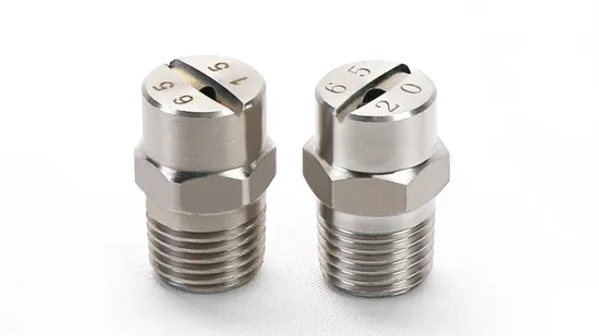 0-110 degrés 1/4 1/8 haute basse pression en acier inoxydable nettoyage de l'eau Vee Jet buse de pulvérisation à ventilateur plat