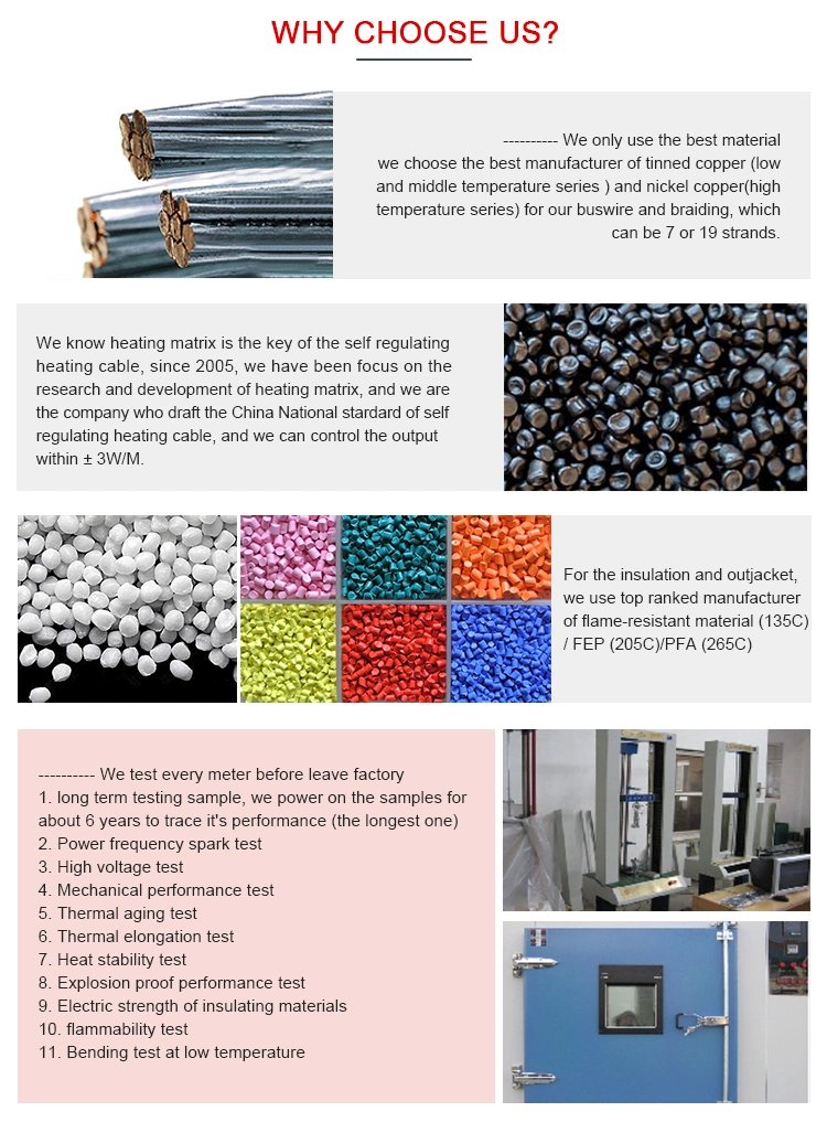 Explosion-Proof Heat Tracing Cable for Pipe Process Temperature Maintenance