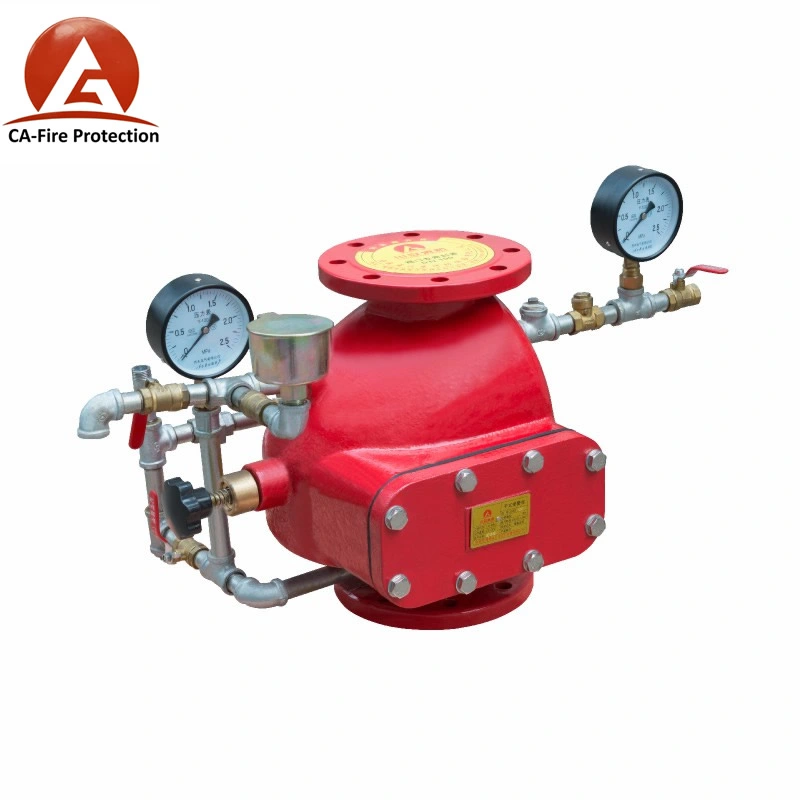 Ca Fire Ball Valve Pressure Gauge Brass Zsfz 100 Wet Alarm Valve