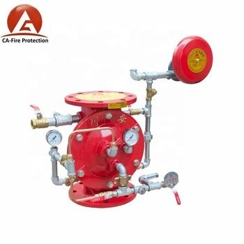 Ca Fire Ball Valve Manomètre Laiton Zsfz 100 Soupape d'alarme humide